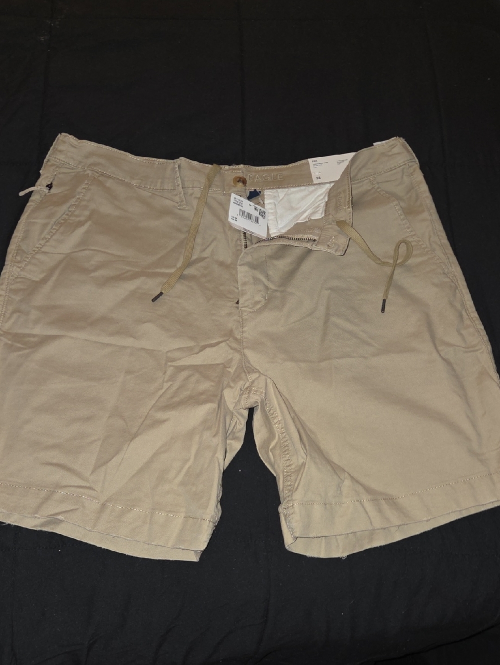 American Eagle Outfitters Men's Drawstring Chino Shorts - Beige